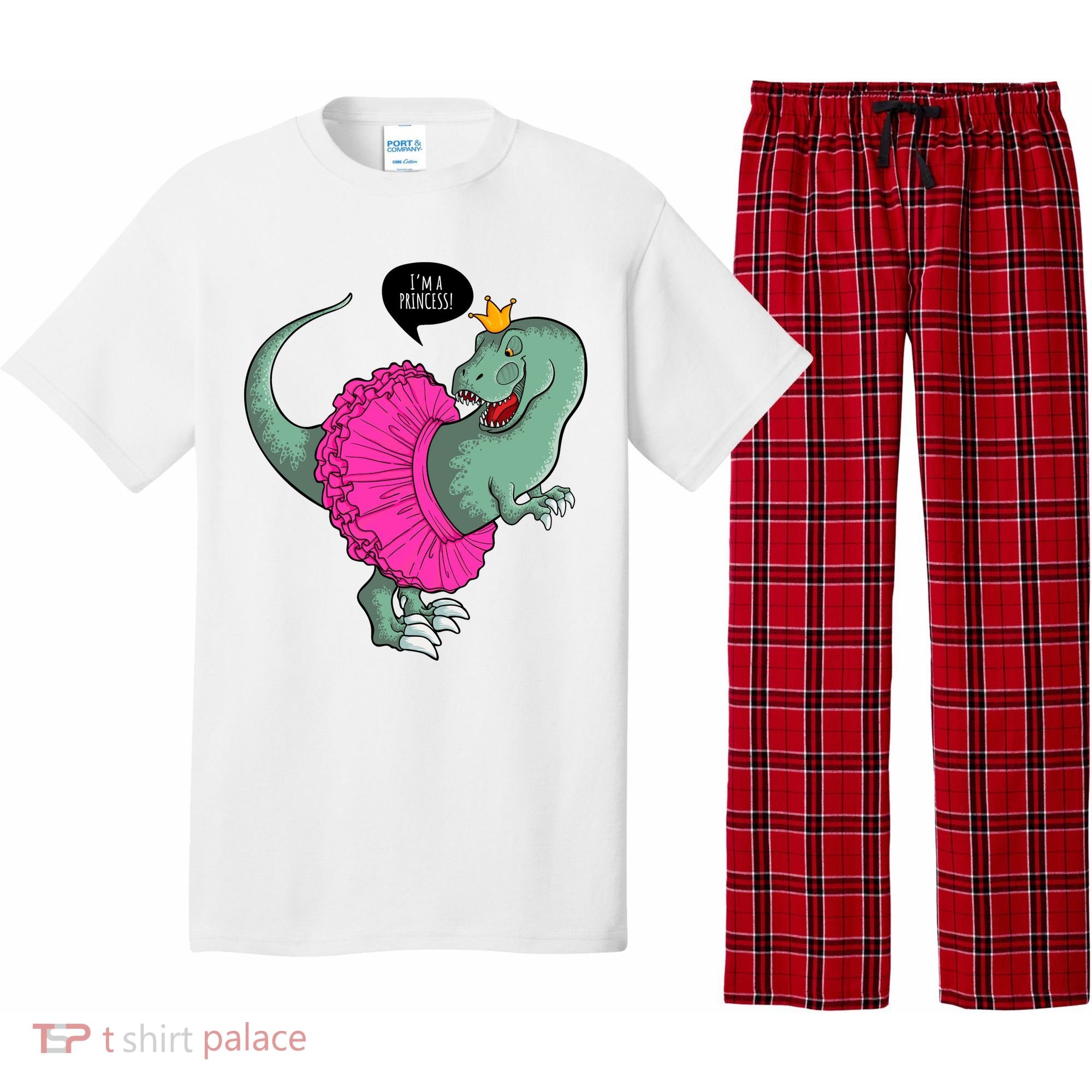 I'm A Princess, Trex In Tutu Pajama Set