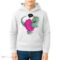 I'm A Princess, Trex In Tutu Kids Hoodie thumb 4