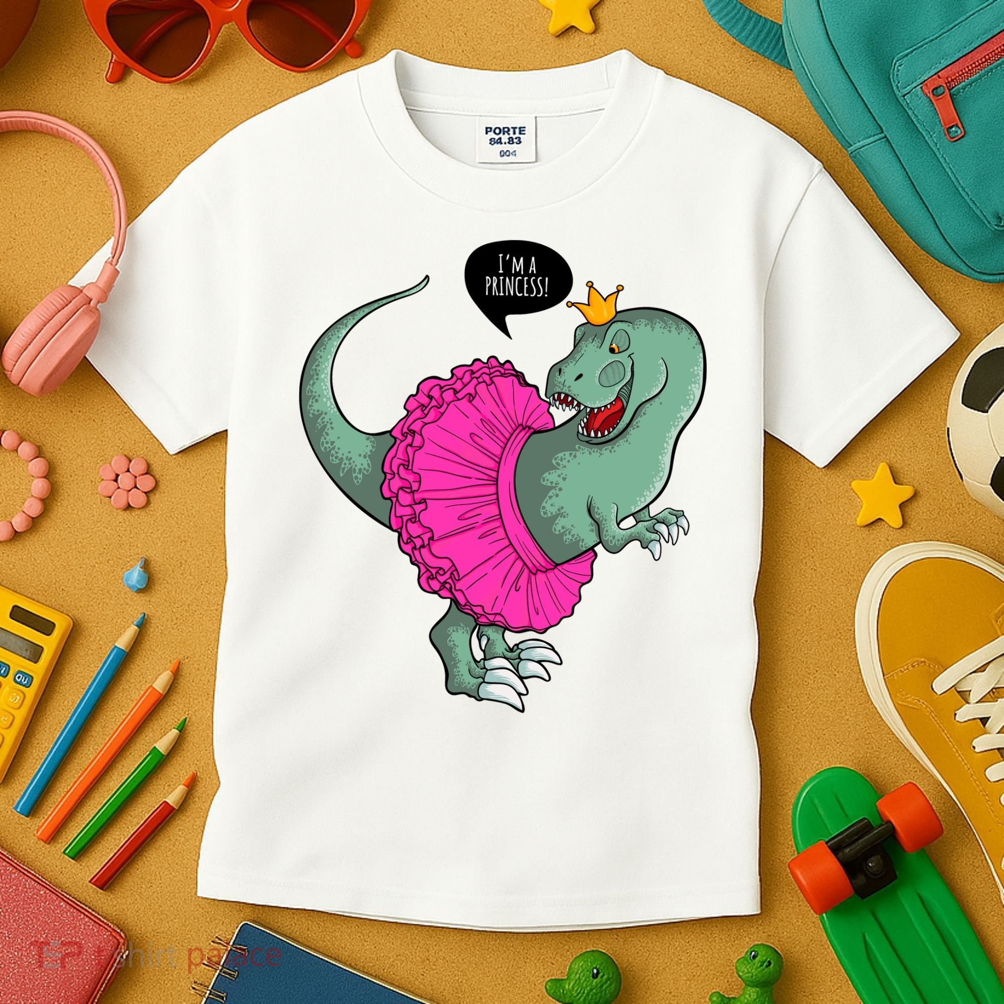 I'm A Princess, Trex In Tutu Kids T-Shirt