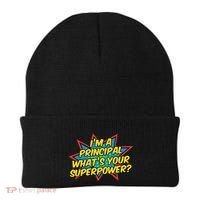 Im A Principal Whats Your Superpower Super School Principal Beanie thumb 0