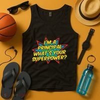 Im A Principal Whats Your Superpower Super School Principal Tank Top thumb 4
