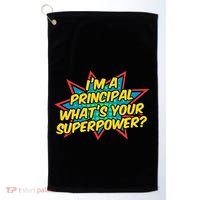 Im A Principal Whats Your Superpower Super School Principal Golf Towel thumb 0