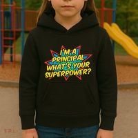 Im A Principal Whats Your Superpower Super School Principal Kids Hoodie thumb 3