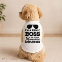 I'm A Proud Boss Of Super Awesome Employees Doggie Tank thumb 2