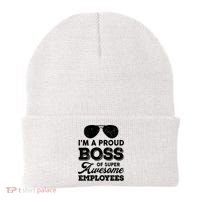 I'm A Proud Boss Of Super Awesome Employees Beanie thumb 0