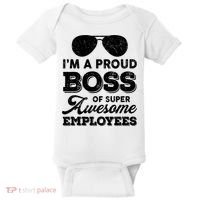 I'm A Proud Boss Of Super Awesome Employees Baby Bodysuit thumb 0