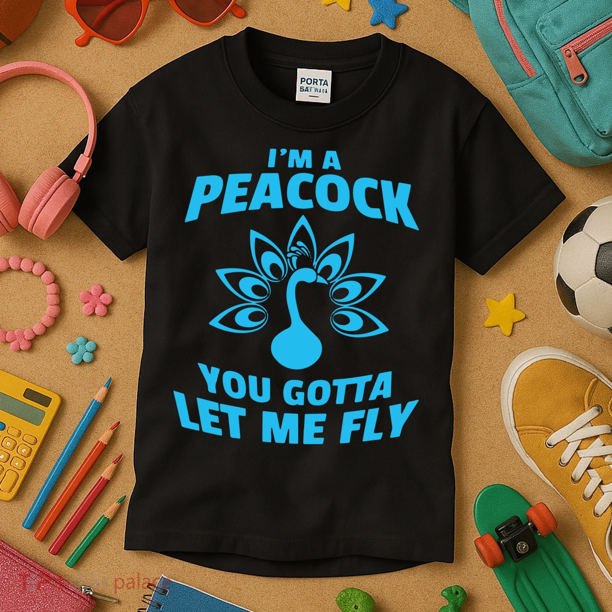 I'm A Peacock You Gotta Let Me Fly Kids T-Shirt
