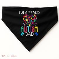 I'm A Proud Autism Dad Gift Autism Awareness Great Gift USA-Made Doggie Bandana thumb 0