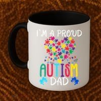 I'm A Proud Autism Dad Gift Autism Awareness Great Gift Coffee Mug thumb 2