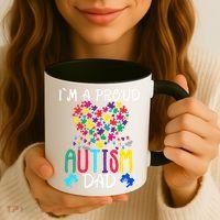 I'm A Proud Autism Dad Gift Autism Awareness Great Gift Coffee Mug thumb 3