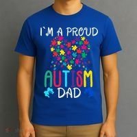 I'm A Proud Autism Dad Gift Autism Awareness Great Gift T-Shirt thumb 3