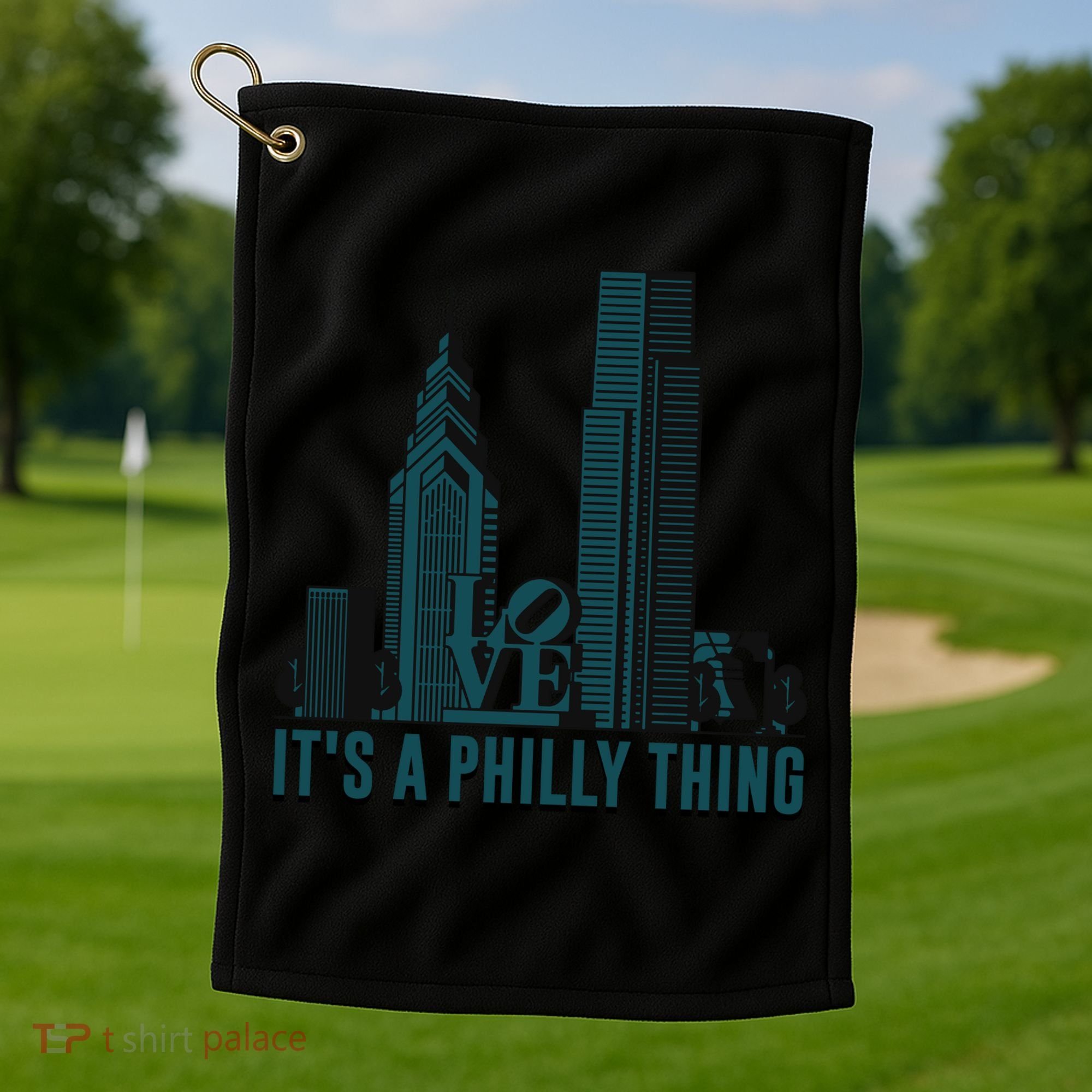 It's A Philly Thing Philadelphia City Skyline Golf Towel
