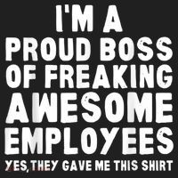 I'm A Proud Boss Of Freaking Awesome Employees Beanie thumb 2