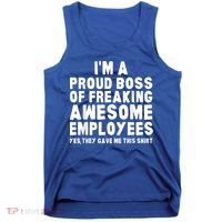 I'm A Proud Boss Of Freaking Awesome Employees Tank Top thumb 0