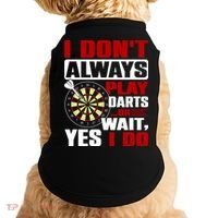 I Always Play Darts Funny Doggie Tank thumb 0