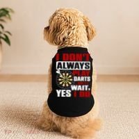 I Always Play Darts Funny Doggie Tank thumb 2