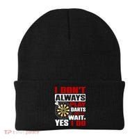I Always Play Darts Funny Beanie thumb 0