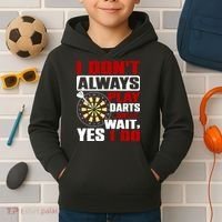 I Always Play Darts Funny Kids Hoodie thumb 2