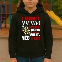 I Always Play Darts Funny Kids Hoodie thumb 3