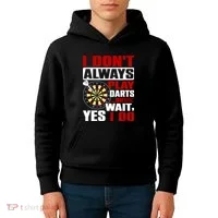 I Always Play Darts Funny Kids Hoodie thumb 4
