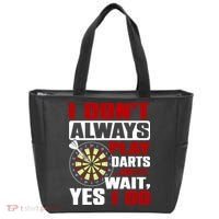 I Always Play Darts Funny Tote Bag thumb 0