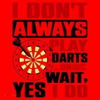 I Always Play Darts Funny Santa Hat thumb 1