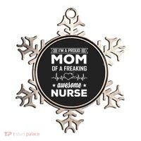 I'm A Proud Mom Of A Freaking Awesome Nurse Ornament thumb 0