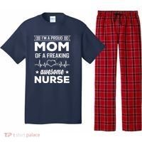 I'm A Proud Mom Of A Freaking Awesome Nurse Pajama Set thumb 0