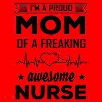 I'm A Proud Mom Of A Freaking Awesome Nurse Santa Hat thumb 1