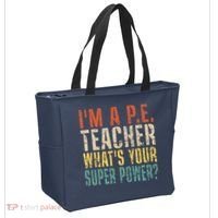 I'm A P.E. Teacher What's Your Super Power ? Funny Tote Bag thumb 2