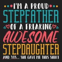 I'm A Proud Stepfather Of A Awesome Stepdaughter Stepdad Gift Beanie thumb 2