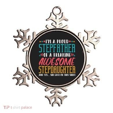 I'm A Proud Stepfather Of A Awesome Stepdaughter Stepdad Gift Ornament