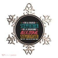 I'm A Proud Stepfather Of A Awesome Stepdaughter Stepdad Gift Ornament thumb 0