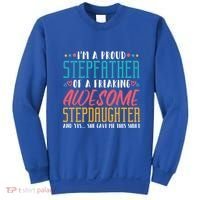 I'm A Proud Stepfather Of A Awesome Stepdaughter Stepdad Gift Sweatshirt thumb 0