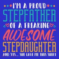 I'm A Proud Stepfather Of A Awesome Stepdaughter Stepdad Gift Coaster thumb 2
