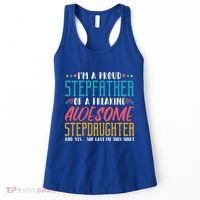I'm A Proud Stepfather Of A Awesome Stepdaughter Stepdad Gift Women's Tank Top thumb 0