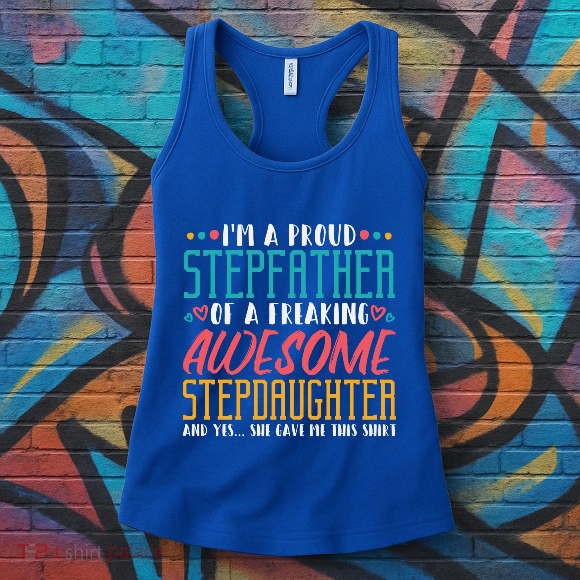I'm A Proud Stepfather Of A Awesome Stepdaughter Stepdad Gift Women's Tank Top