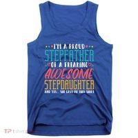 I'm A Proud Stepfather Of A Awesome Stepdaughter Stepdad Gift Tank Top thumb 0