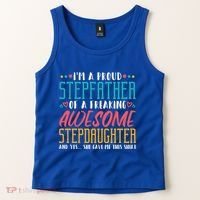 I'm A Proud Stepfather Of A Awesome Stepdaughter Stepdad Gift Tank Top thumb 2