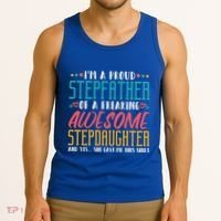 I'm A Proud Stepfather Of A Awesome Stepdaughter Stepdad Gift Tank Top thumb 3