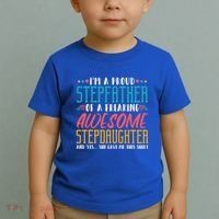I'm A Proud Stepfather Of A Awesome Stepdaughter Stepdad Gift Toddler T-Shirt thumb 2