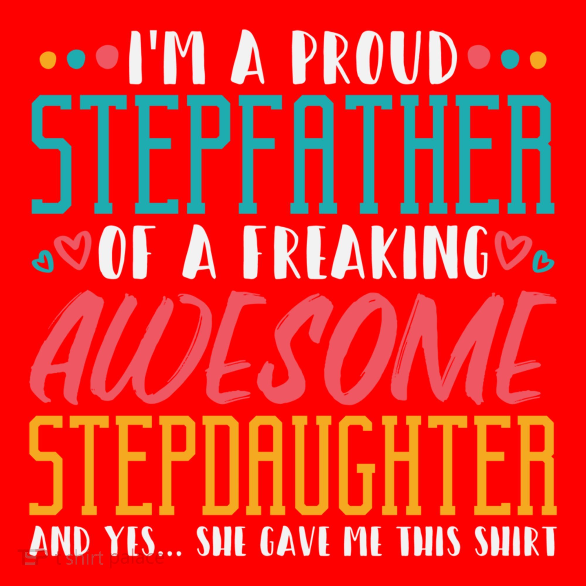I'm A Proud Stepfather Of A Awesome Stepdaughter Stepdad Gift Santa Hat