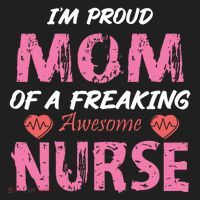 I'm A Proud Mom Of A Freaking Awesome Nurse Distressed Text Tumbler thumb 3