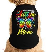 I'm A Proud Autism Mom Autism Awareness Butterfly Gifts Doggie Tank thumb 0