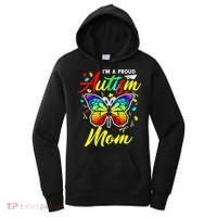 I'm A Proud Autism Mom Autism Awareness Butterfly Gifts Women's Hoodie thumb 0
