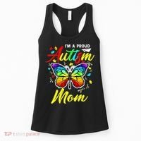 I'm A Proud Autism Mom Autism Awareness Butterfly Gifts Women's Tank Top thumb 0