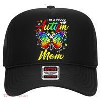 I'm A Proud Autism Mom Autism Awareness Butterfly Gifts Hat thumb 0