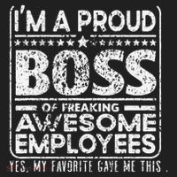 IM A Proud Boss Of Freaking Awesome Employees Office Gifts Beanie thumb 2