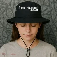 I Am Pleasant Damnit Bucket Hat thumb 3