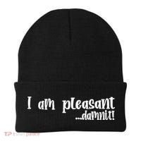 I Am Pleasant Damnit Beanie thumb 0